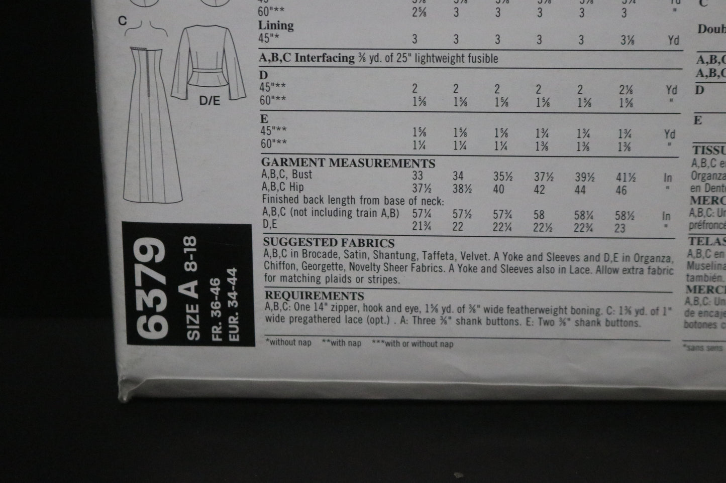 New Look 6379 Misses Gowns and Jacket ewing Pattern - UNCUT - Size 8 - 18