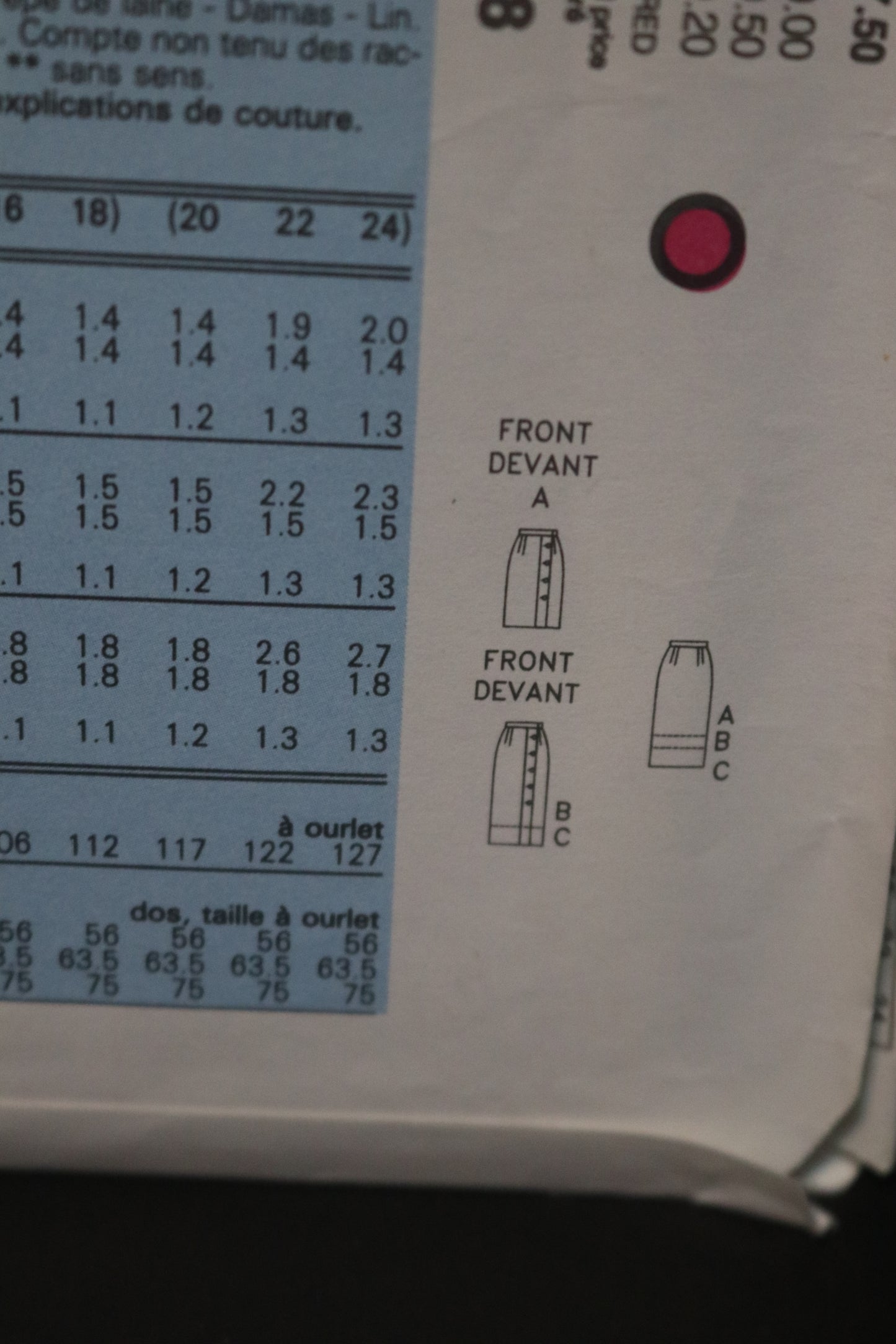 Vogue 7648 Misses Skirt Sewing Pattern  - UNCUT -  Size 14 16 18