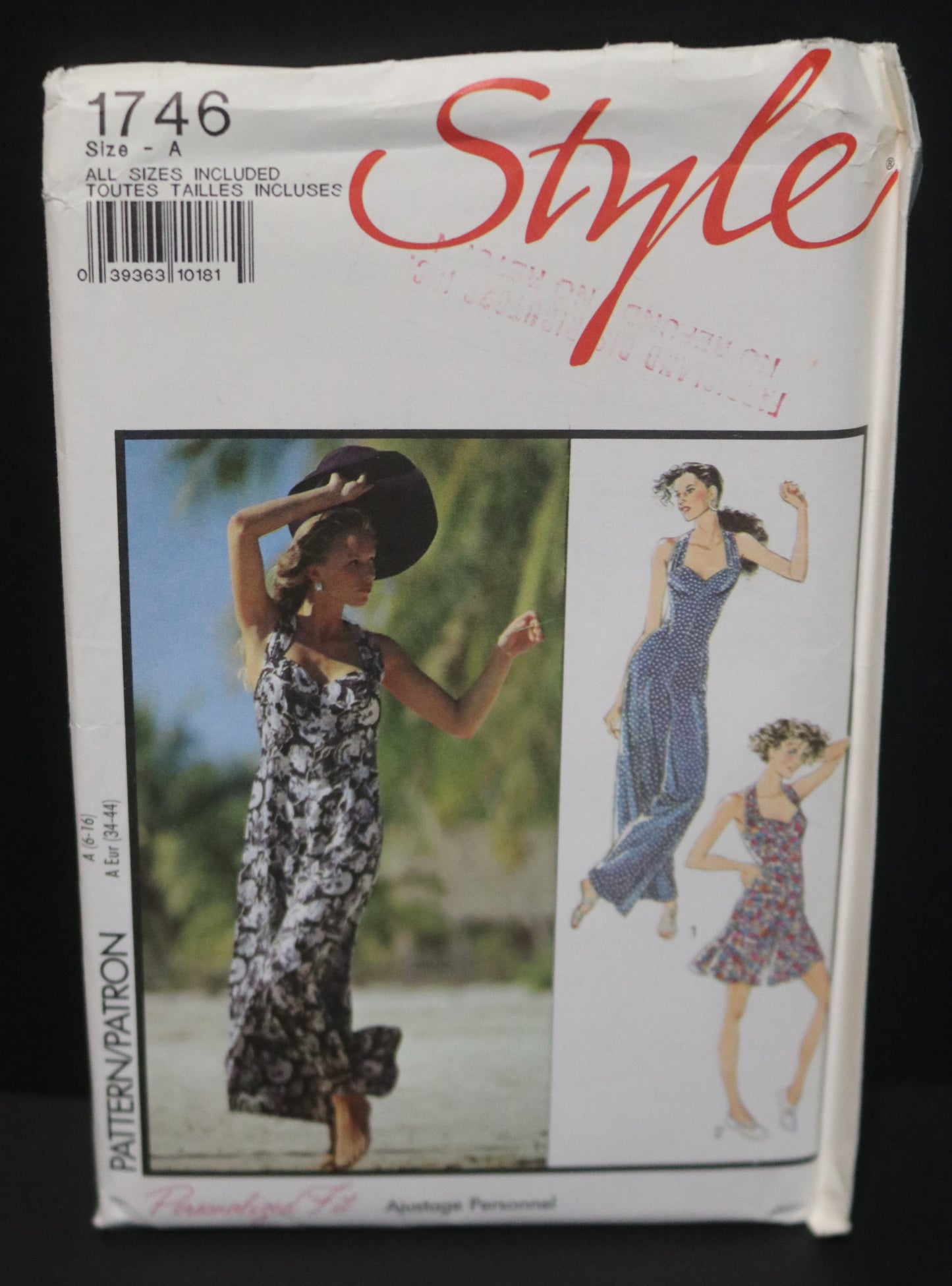 Style 1746 Misses Jumpsuit in Two Lengths Sewing Pattern - UNCUT Size 6 8 10 12 14 16