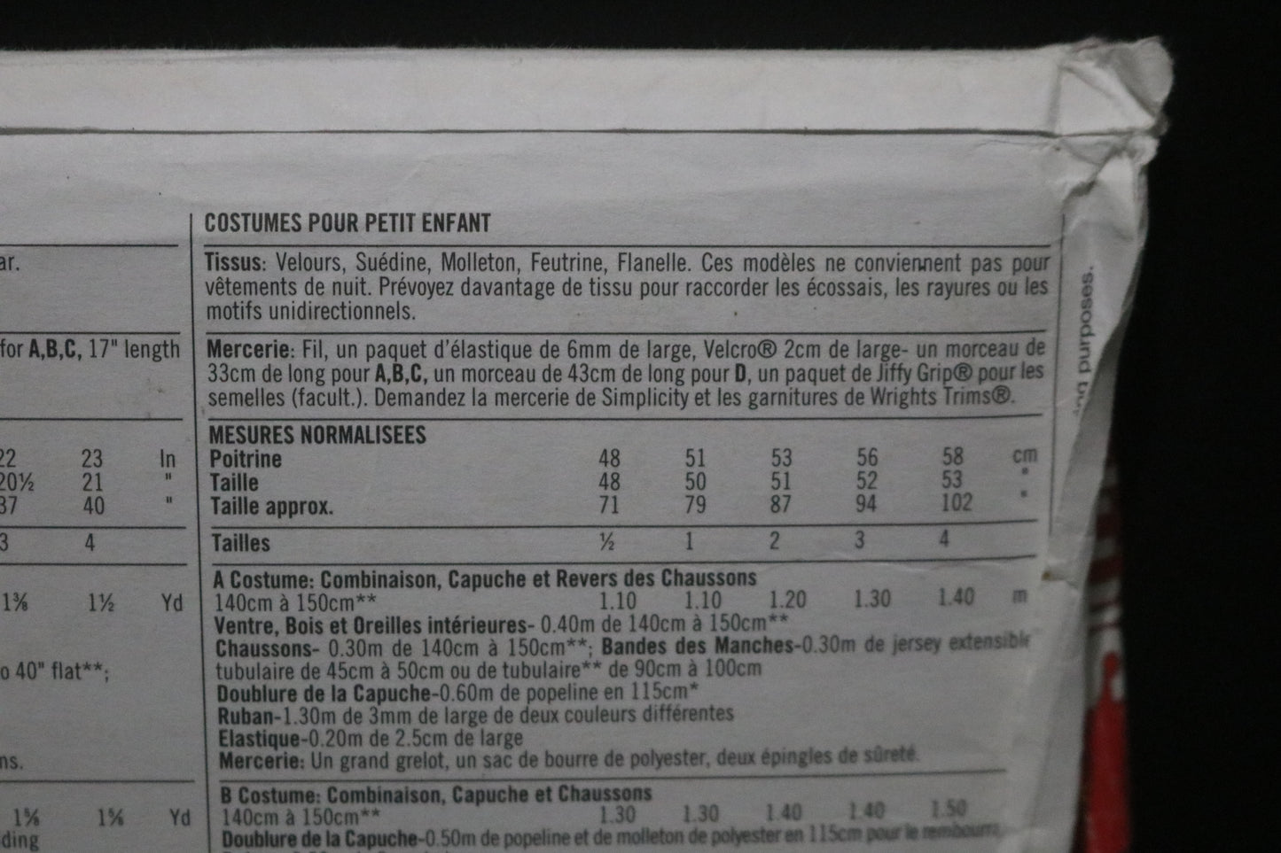 Simplicity 2537 Toddlers Christmas Elf Reindeer Gingerbread Man and Snowman Costume Sewing Pattern - UNCUT - Size 1/2 1 2 3 4