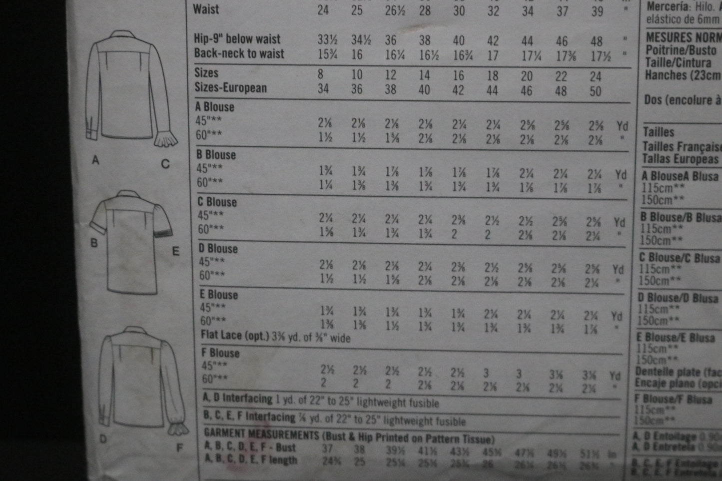 Simplicity 5801 Misses Blouse with Sleeve Variations Sewing Pattern - UNCUT - Size 16 18 20 22 24