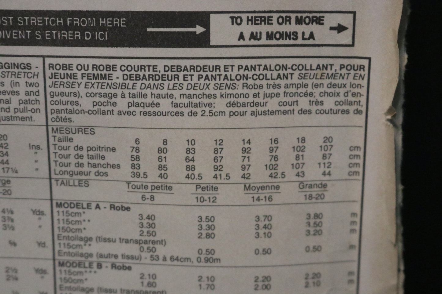 McCalls 5314 Misses Dress or Top, Tank Top and Leggings Sewing Pattern - UNCUT - Size Small (10,12)