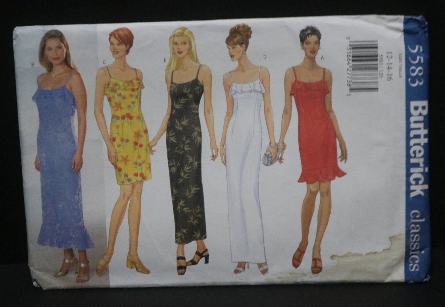 Butterick 5583 Misses / Misses Petite Dress Sewing Pattern UNCUT - Size 12 14 16