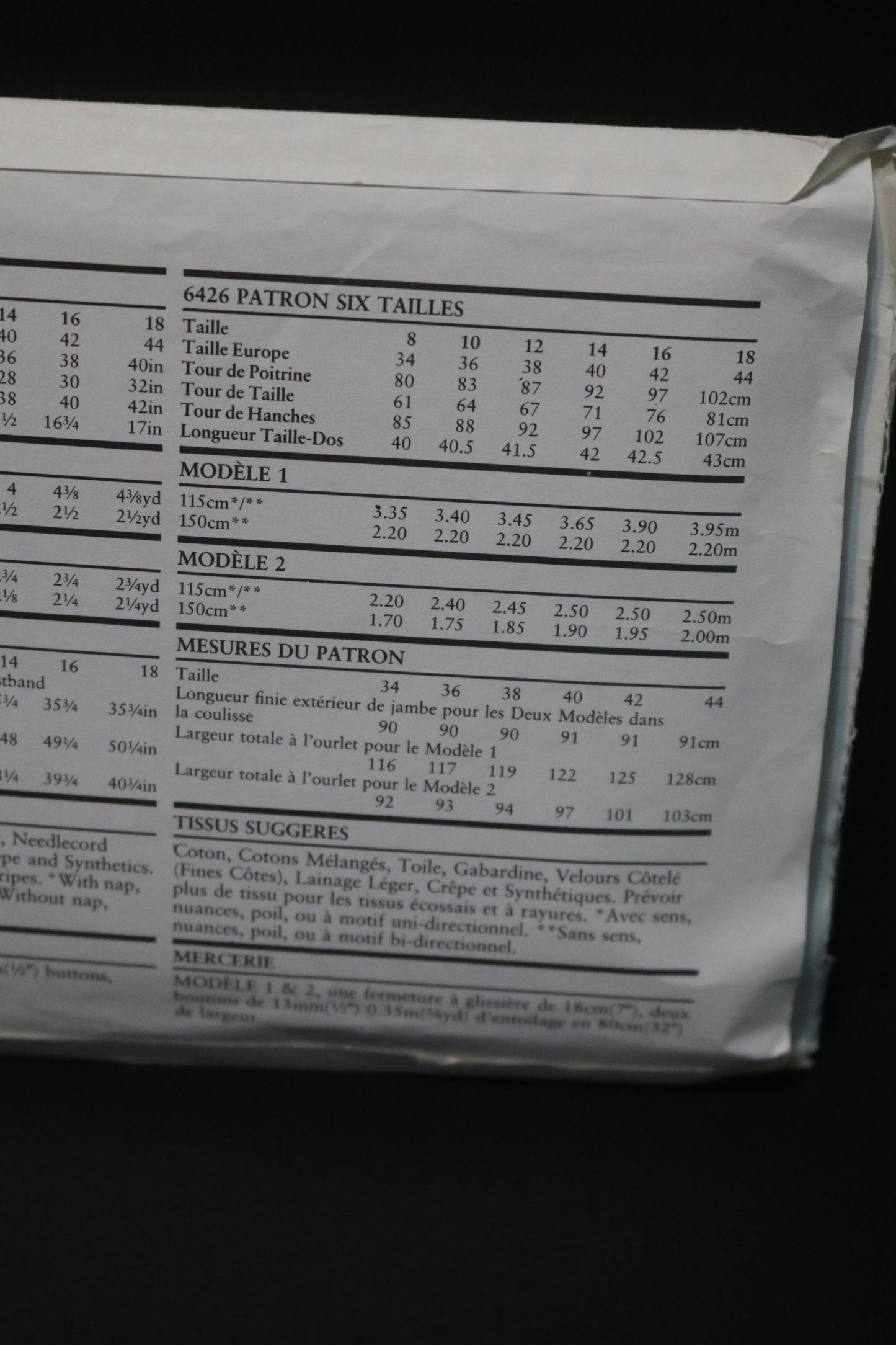 New Look 6426 Misses Culottes Sewing Pattern - UNCUT - Size 8 - 18