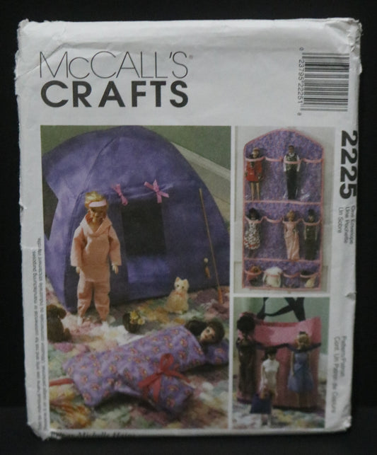 McCalls 2225 Fashion Doll Organizers and Accessories Sewing Pattern UNCUT