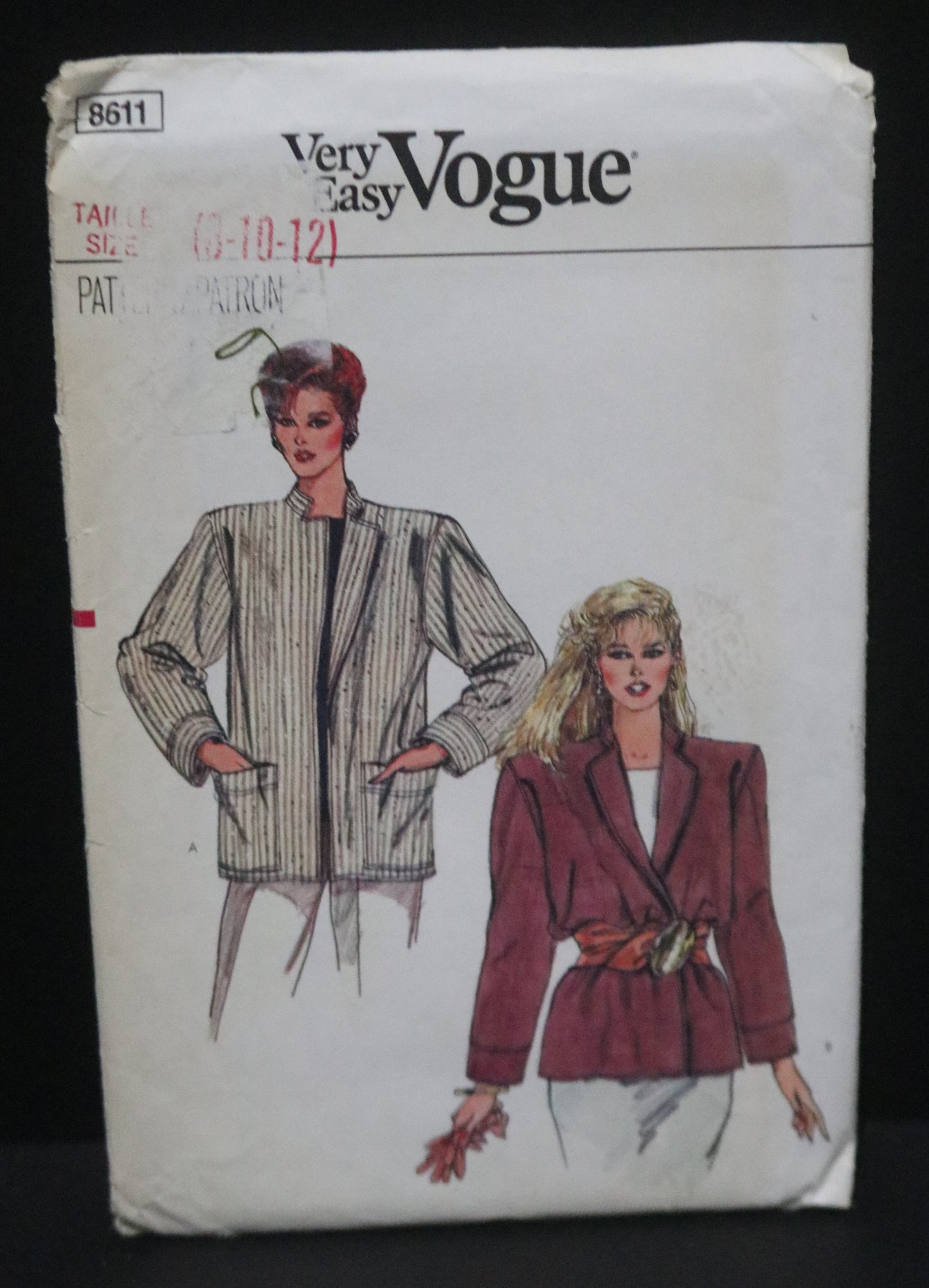 Vogue 8611 Misses Jacket Sewing Pattern - UNCUT - Size 8 10 12