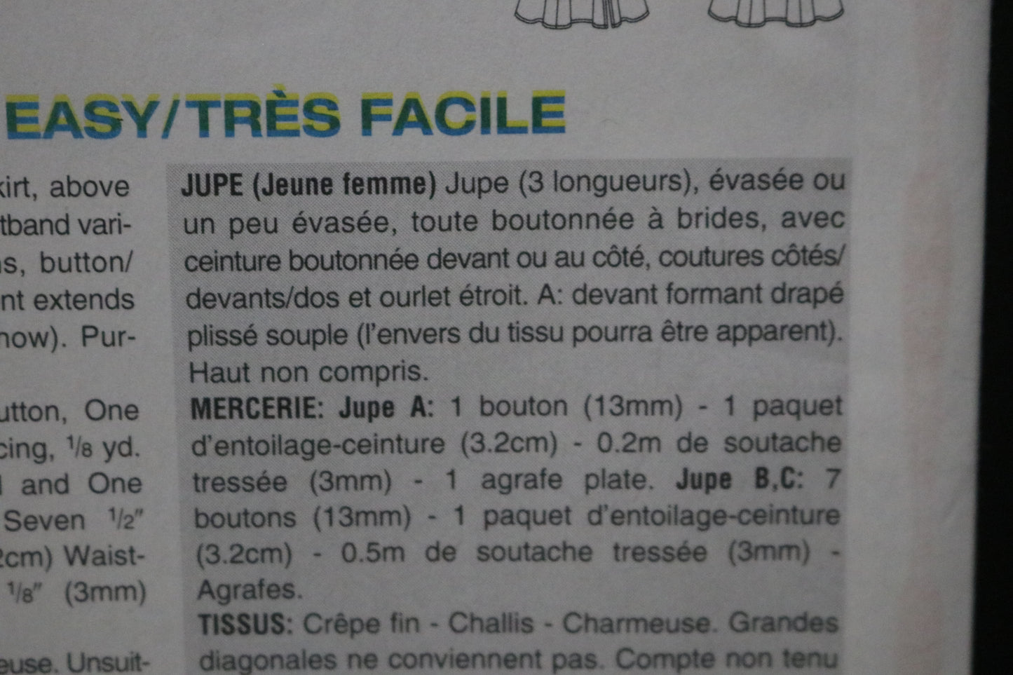 Vogue 9414 Misses Skirt Sewing Pattern - UNCUT -  Size 8 10 12