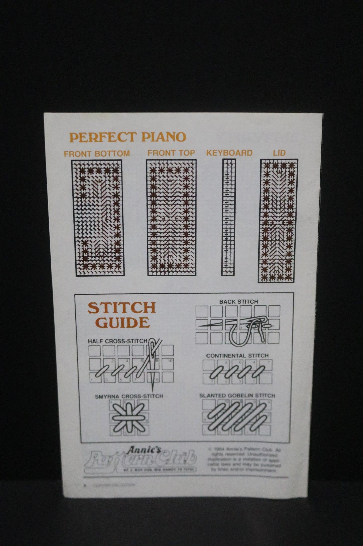 80s Annie's Pattern Club 87C40 Plastic Canvas Coaster Collection Pattern Leaflet - Features 6 Coaster Patterns