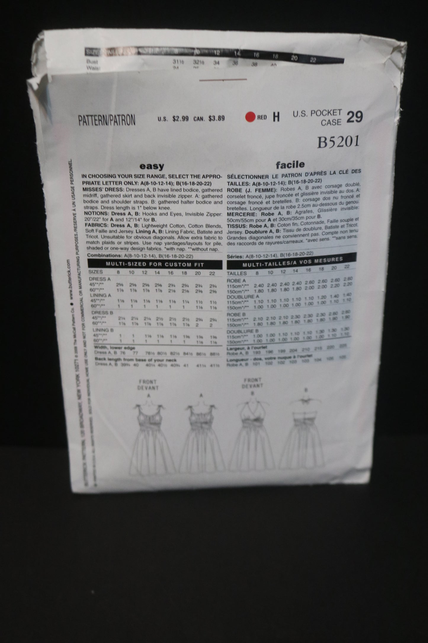 See and Sew 5201 Misses Dress Sewing Pattern - UNCUT - Size 8 10 12 14