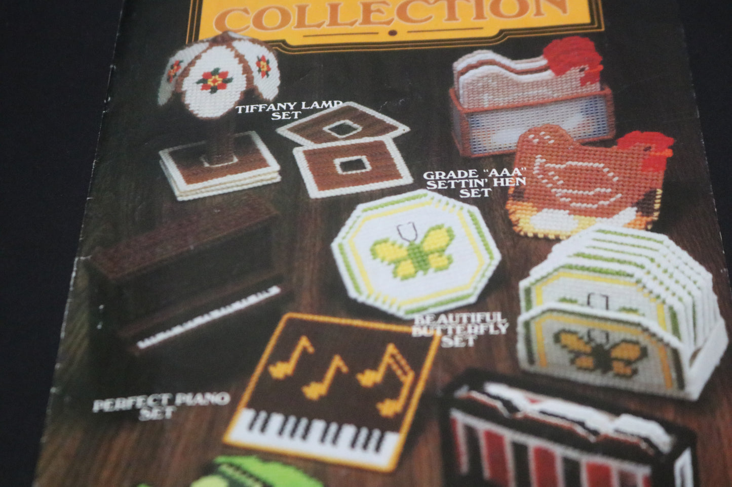 80s Annie's Pattern Club 87C40 Plastic Canvas Coaster Collection Pattern Leaflet - Features 6 Coaster Patterns