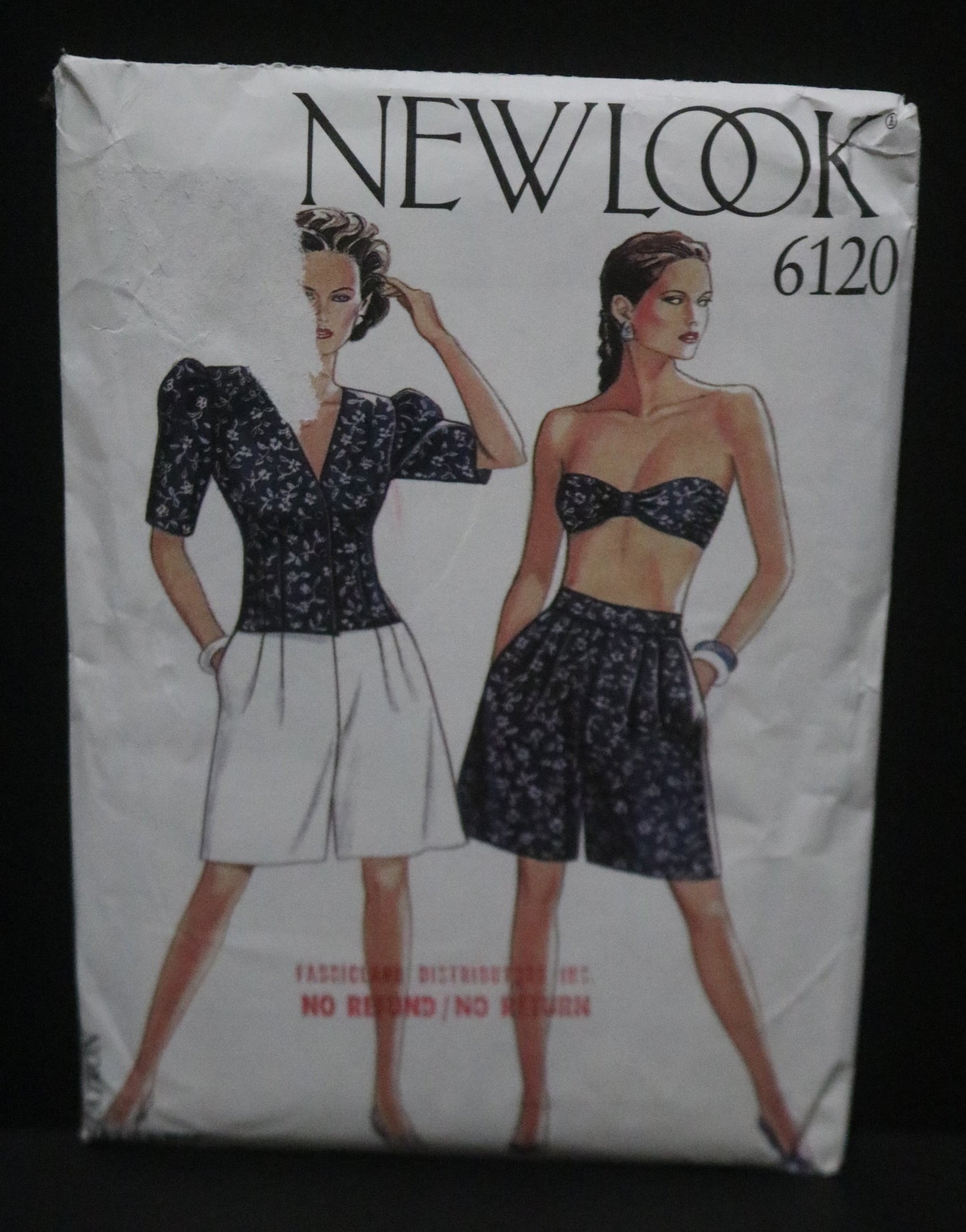 New Look 6120 Misses Bandeau Top, Shirt and Shorts Sewing Pattern - UNCUT - Size 8 - 18