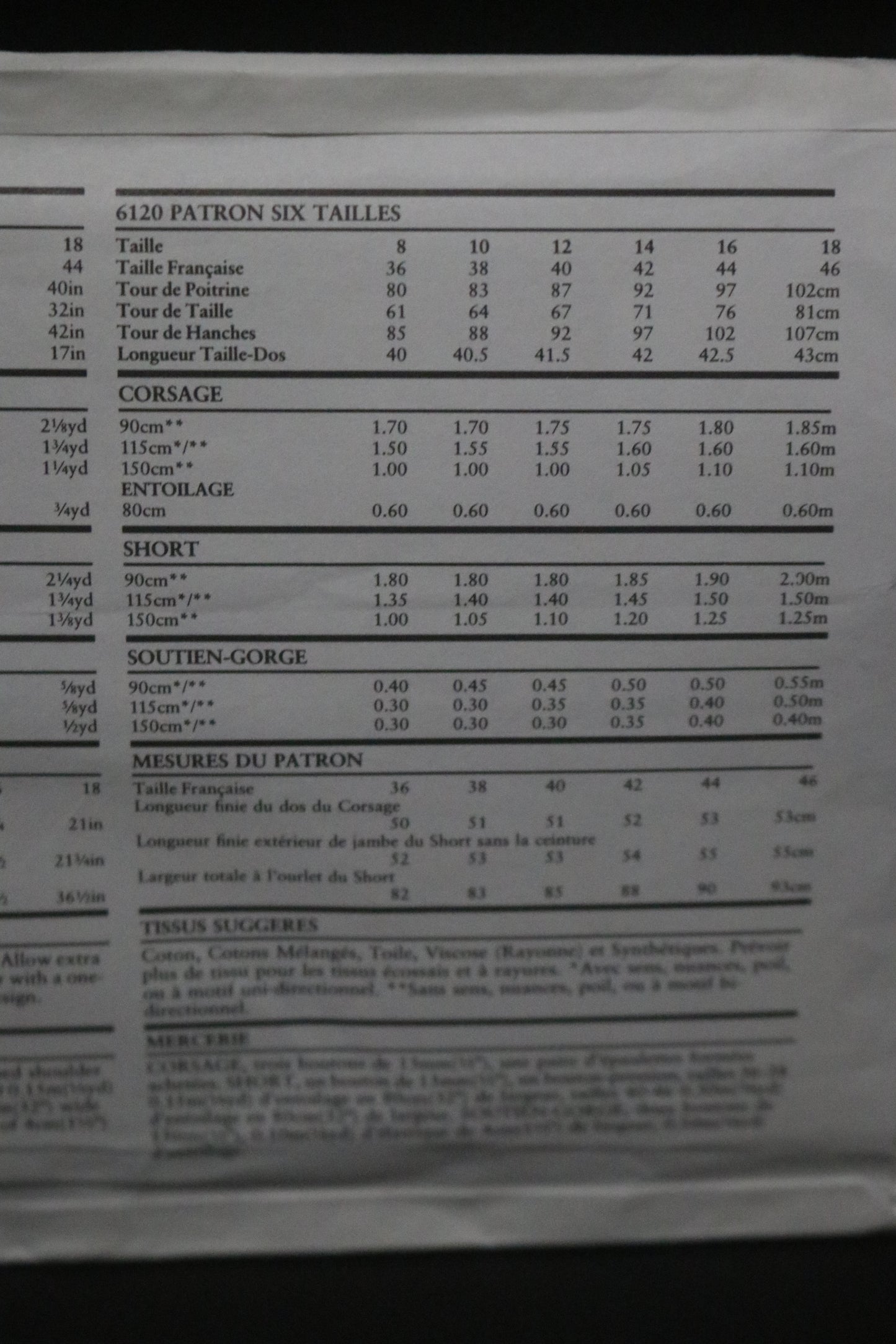 New Look 6120 Misses Bandeau Top, Shirt and Shorts Sewing Pattern - UNCUT - Size 8 - 18