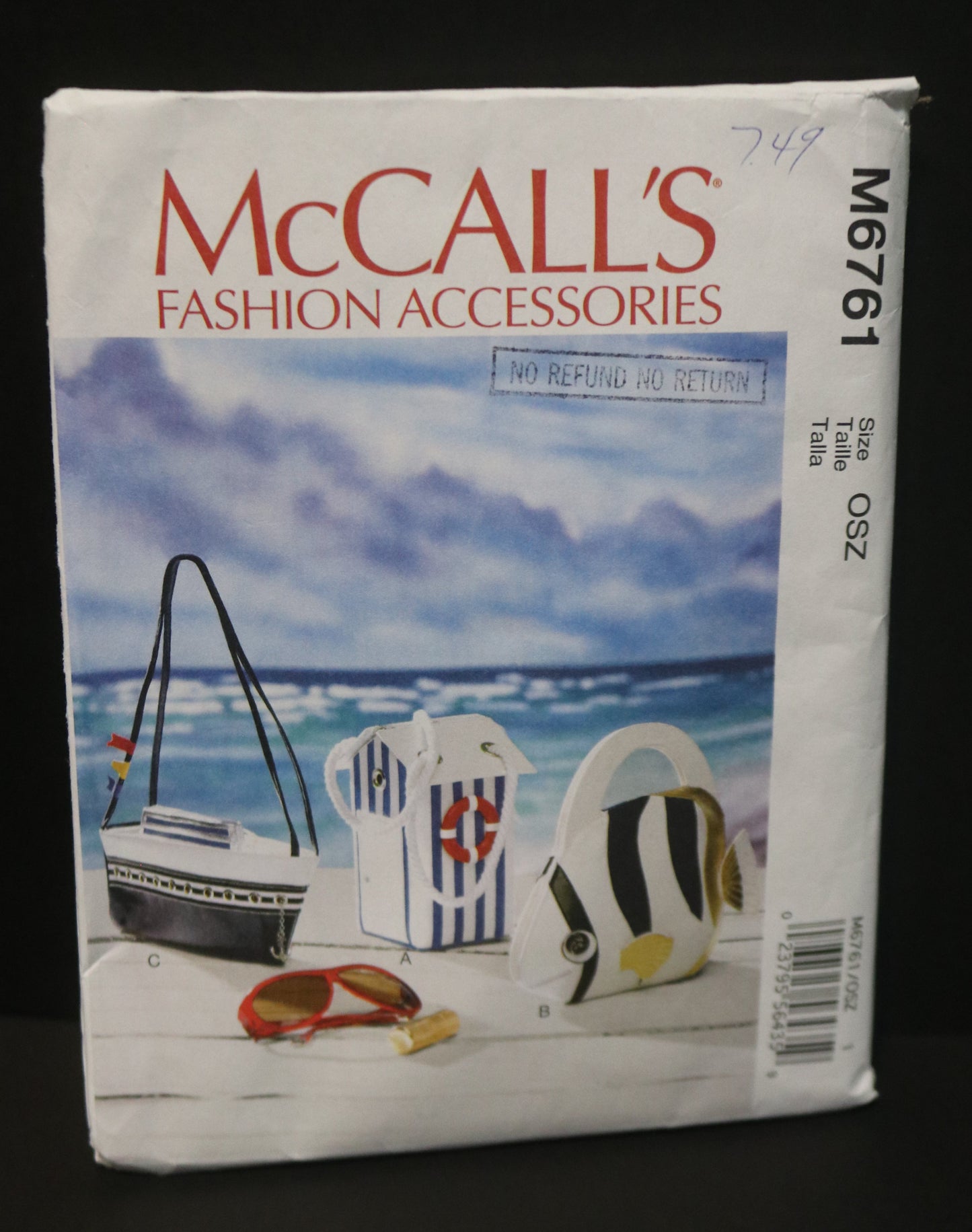 McCalls 6761 Bags Sewing Pattern UNCUT