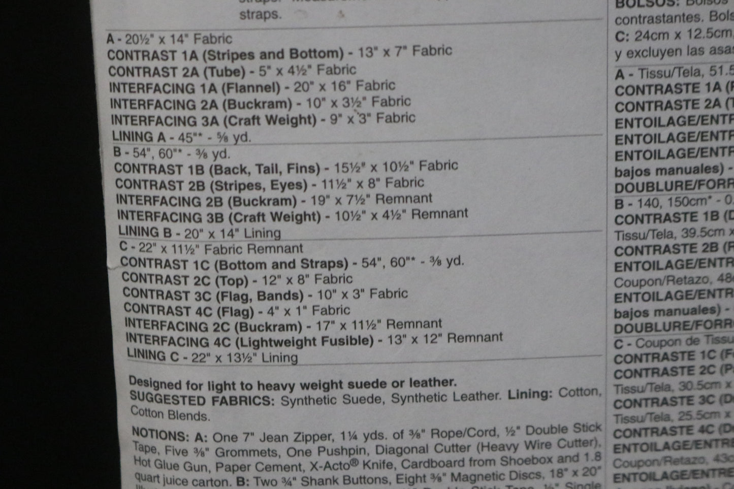 McCalls 6761 Bags Sewing Pattern UNCUT