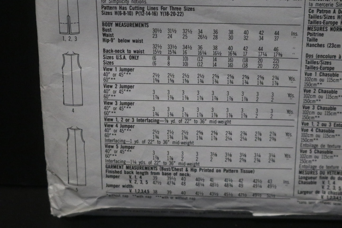 Simplicity 8546 Misses Jumper in Two Lengths Sewing Pattern - UNCUT - Size 6 - 10