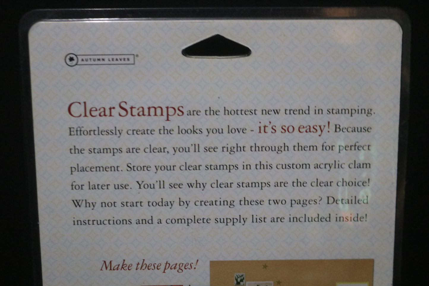 Stampology Autmumn Leaves for the Record 3 Clear Stamps by Katie Pertier - 12 Pieces