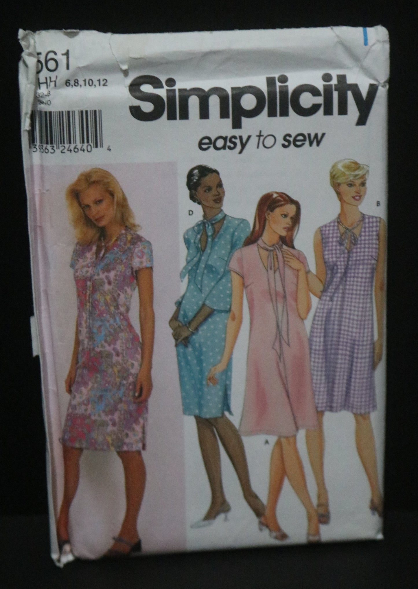 Simplicity 9561 Misses / Miss Petitte Dress Sewing Pattern UNCUT Size 6 8 10 12
