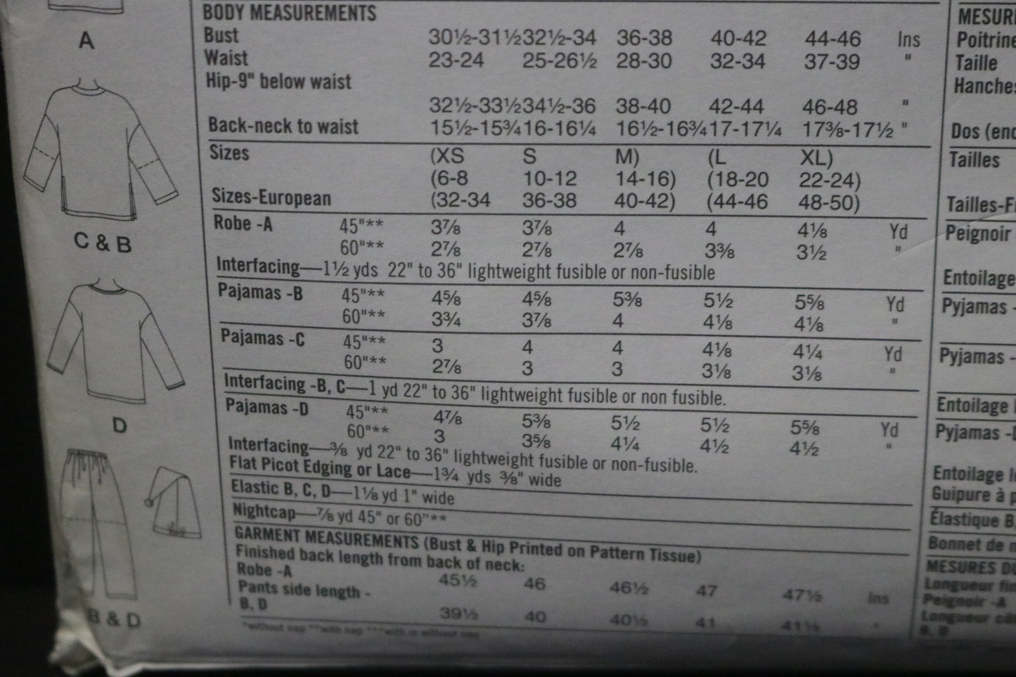 Simplicity 9250 Misses Sleepwear Sewing Pattern - UNCUT - Size Xs S M