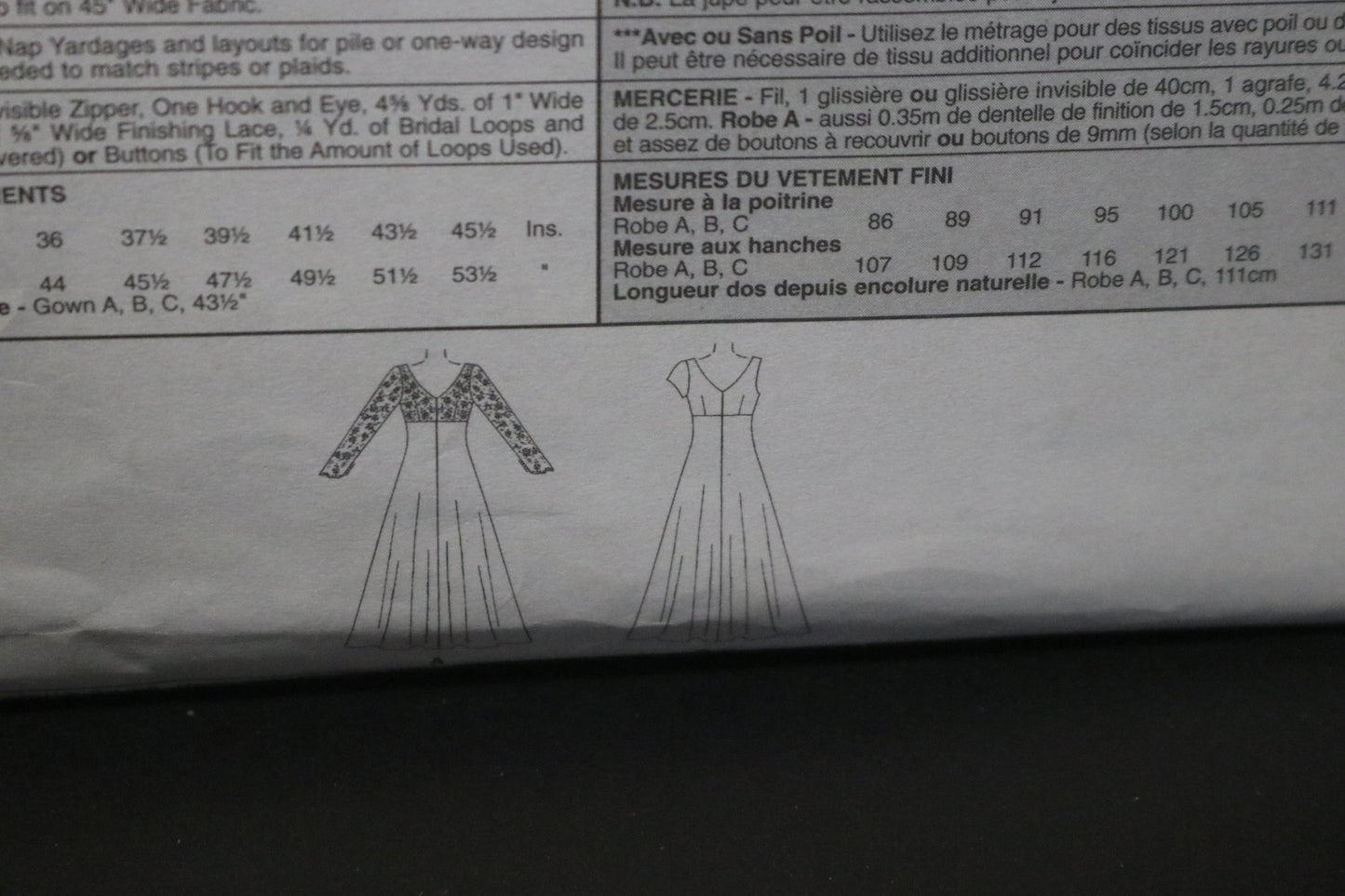 McCalls 2602 Alicyn Misses Gowns Sewing Pattern - UNCUT - Size 6 8 10