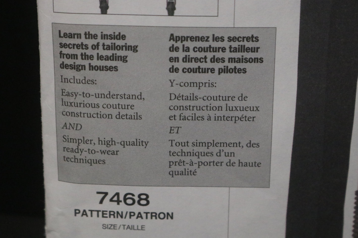 Vogue 7468 Claire Shaeffer's Misses Pants Sewing Pattern - UNCUT - Size 6 8 10