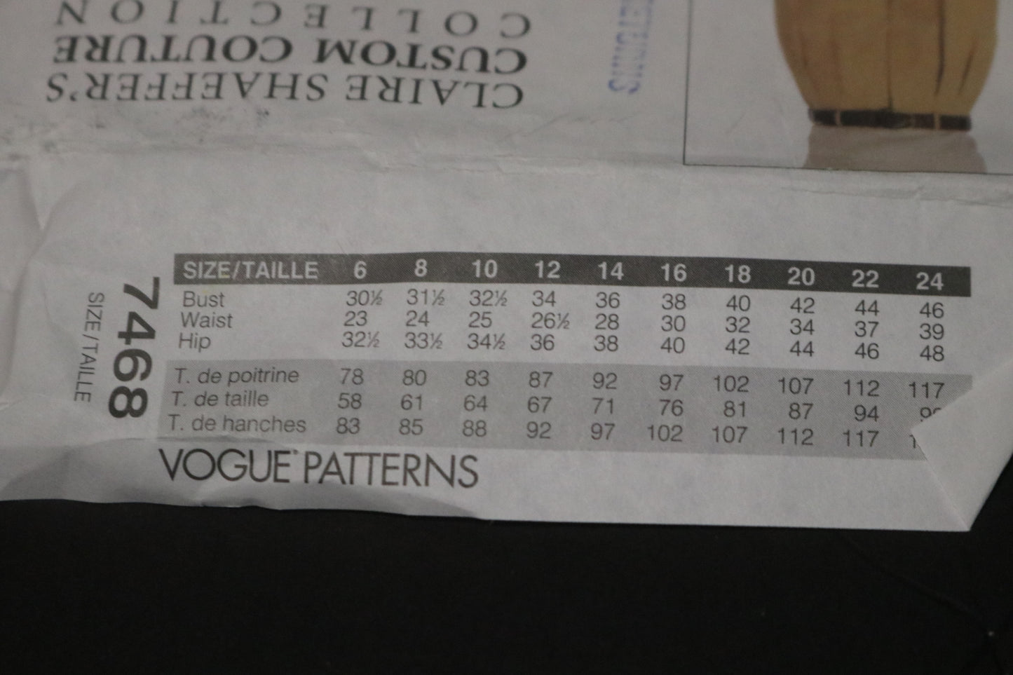 Vogue 7468 Claire Shaeffer's Misses Pants Sewing Pattern - UNCUT - Size 6 8 10