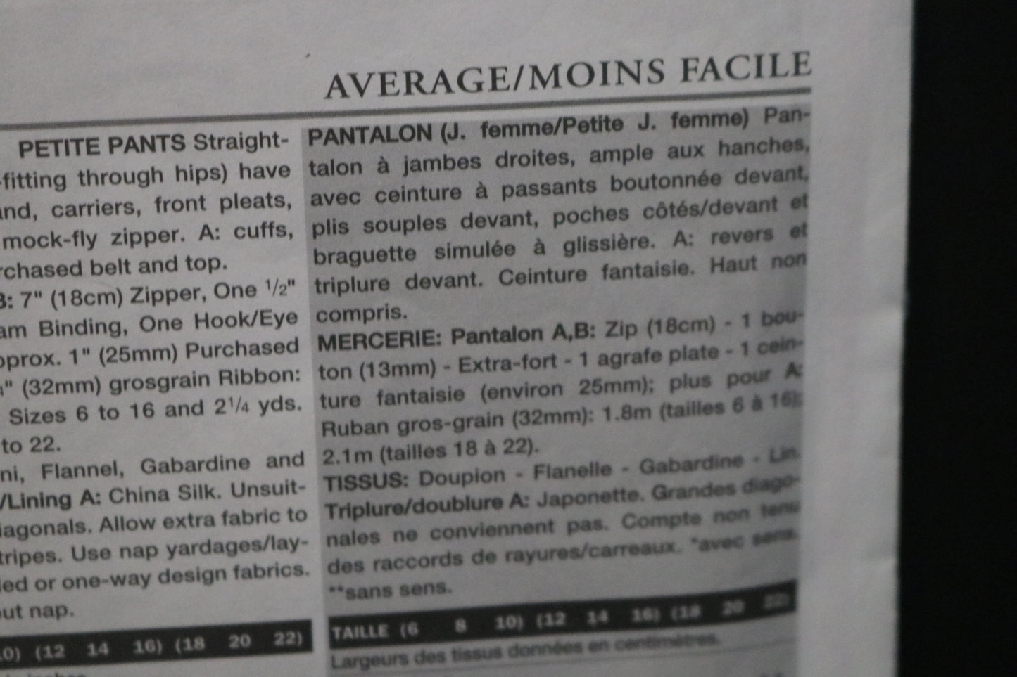 Vogue 7468 Claire Shaeffer's Misses Pants Sewing Pattern - UNCUT - Size 6 8 10