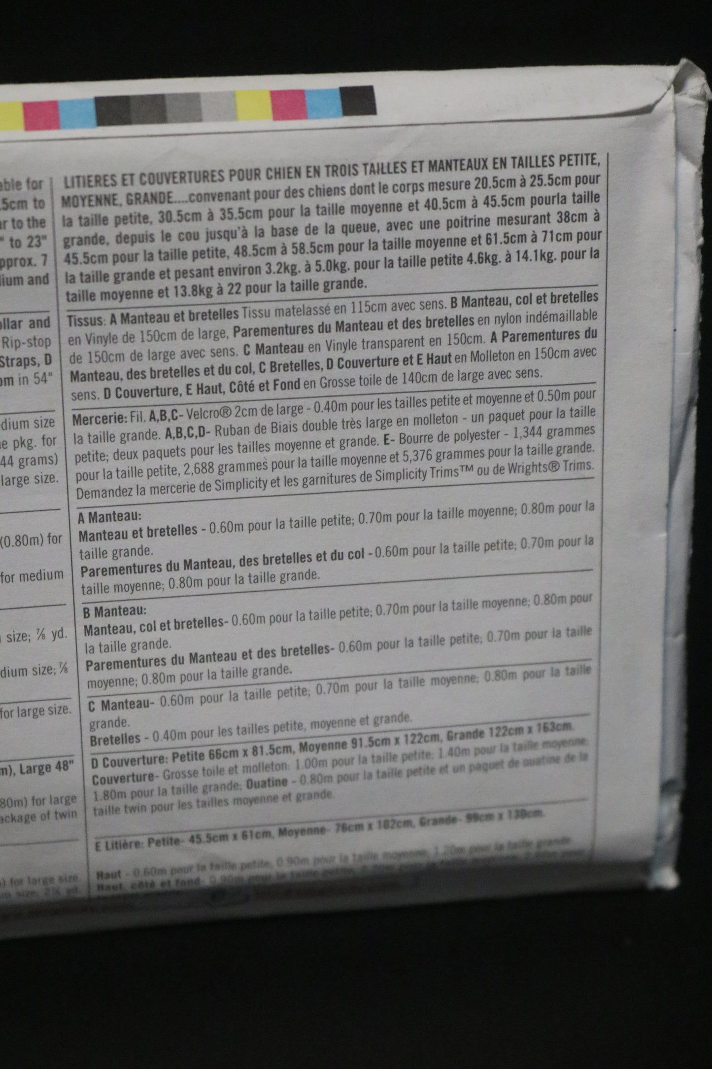 Simplicity 5219 Dog Beds and Blankets in Three Size and Coats in Small Medium and Large Sewing Pattern UNCUT Dog Bed Sewing Pattern