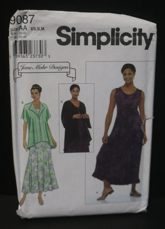 Simplicity 9087 Misses Dress and Jacket Sewing Pattern UNCUT Size Xs S M