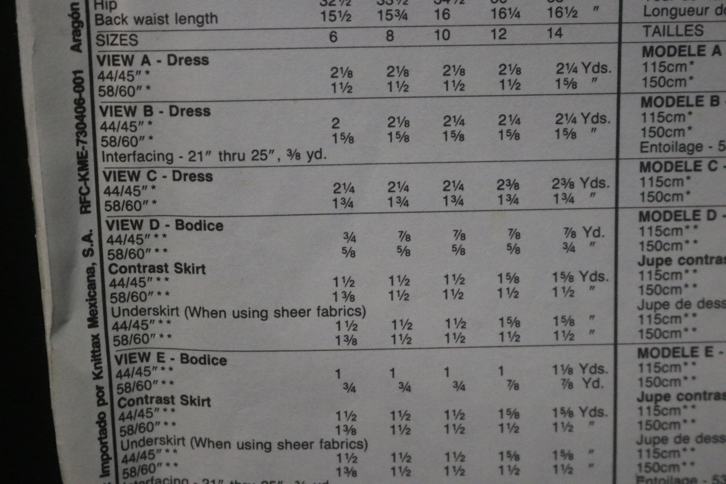 McCalls 5420 NYNY Misses Dresses Sewing Pattern - UNCUT - Size 10