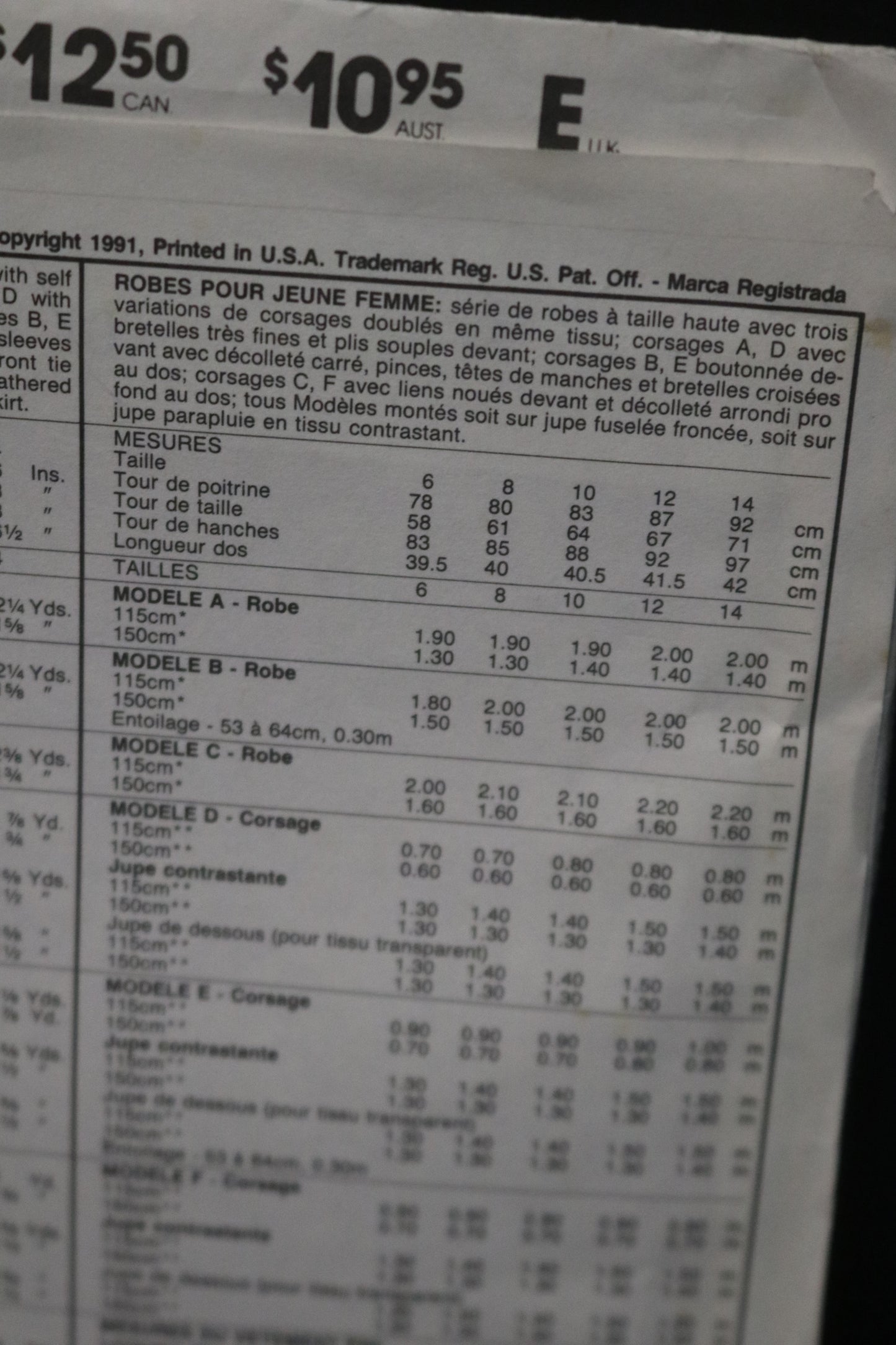 McCalls 5420 NYNY Misses Dresses Sewing Pattern - UNCUT - Size 10