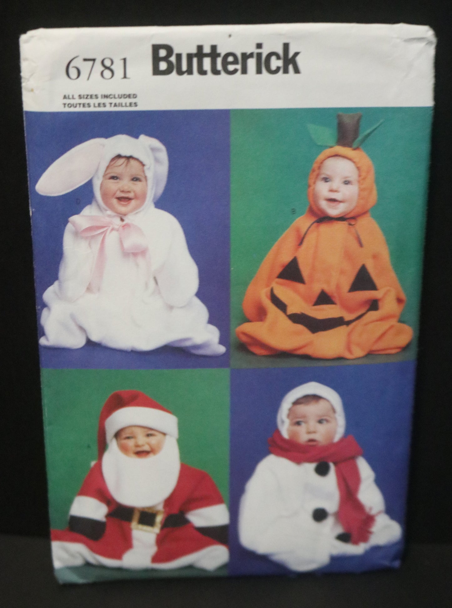 Butterick 6781 Infants Bunting Costumes Sewing Pattern - UNCUT - Size NB S M L XL
