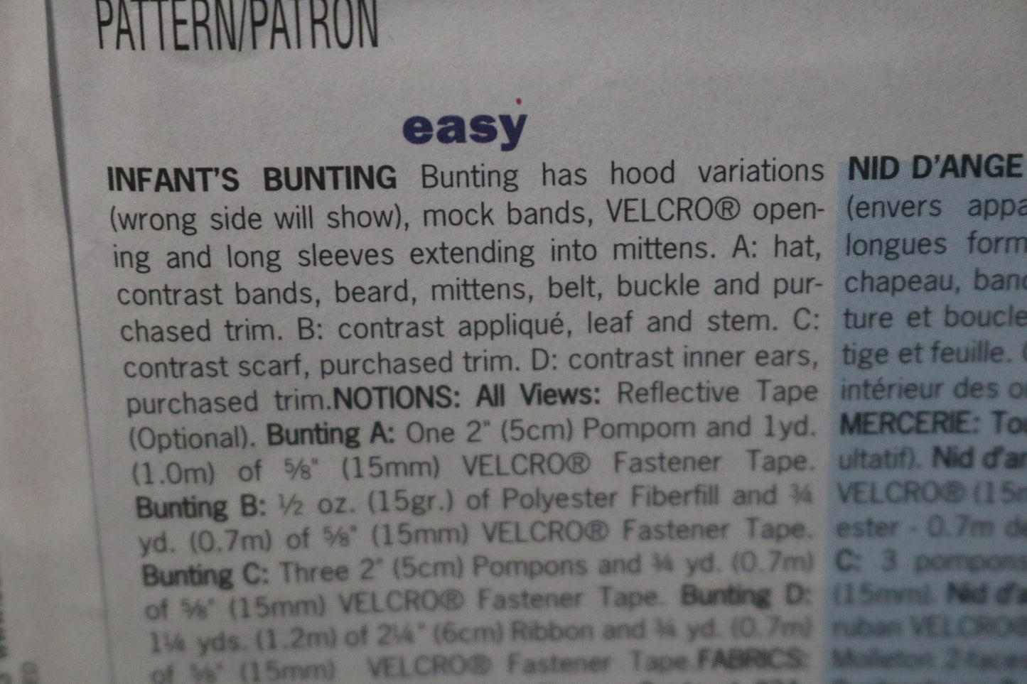 Butterick 6781 Infants Bunting Costumes Sewing Pattern - UNCUT - Size NB S M L XL