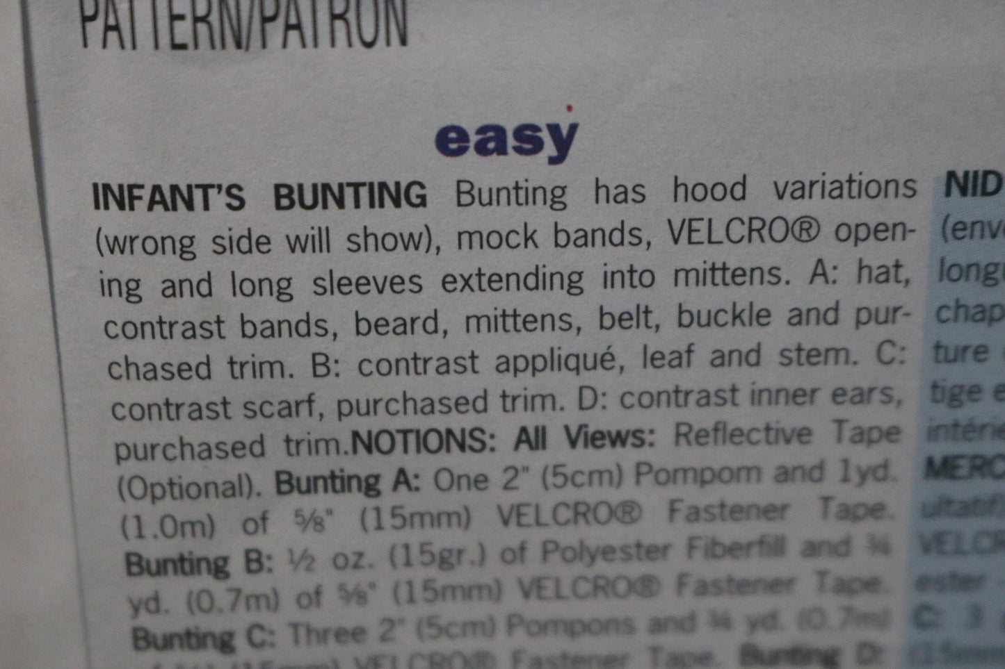 Butterick 6781 Infants Bunting Costumes Sewing Pattern - UNCUT - Size NB S M L XL