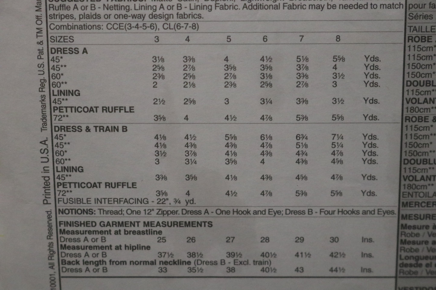 McCalls 4285 Children's Girls Lined Dresses with detachable Train Sewing Pattern UNCUT Size 6 7 8