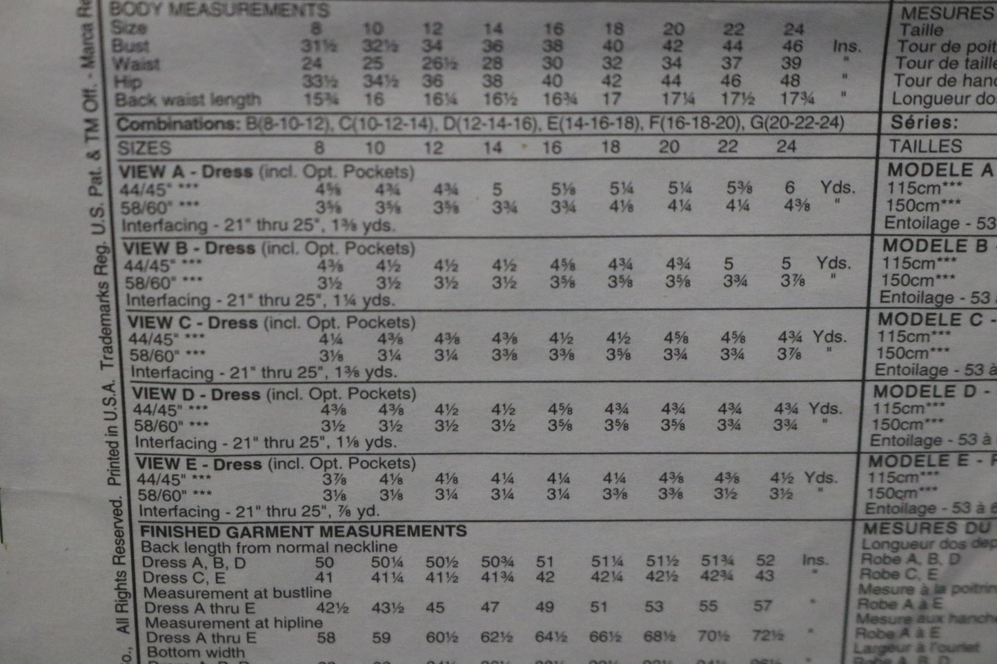 McCalls 6182 Misses Dress in Two Lengths Sewing Pattern - UNCUT - Size 14 16 18