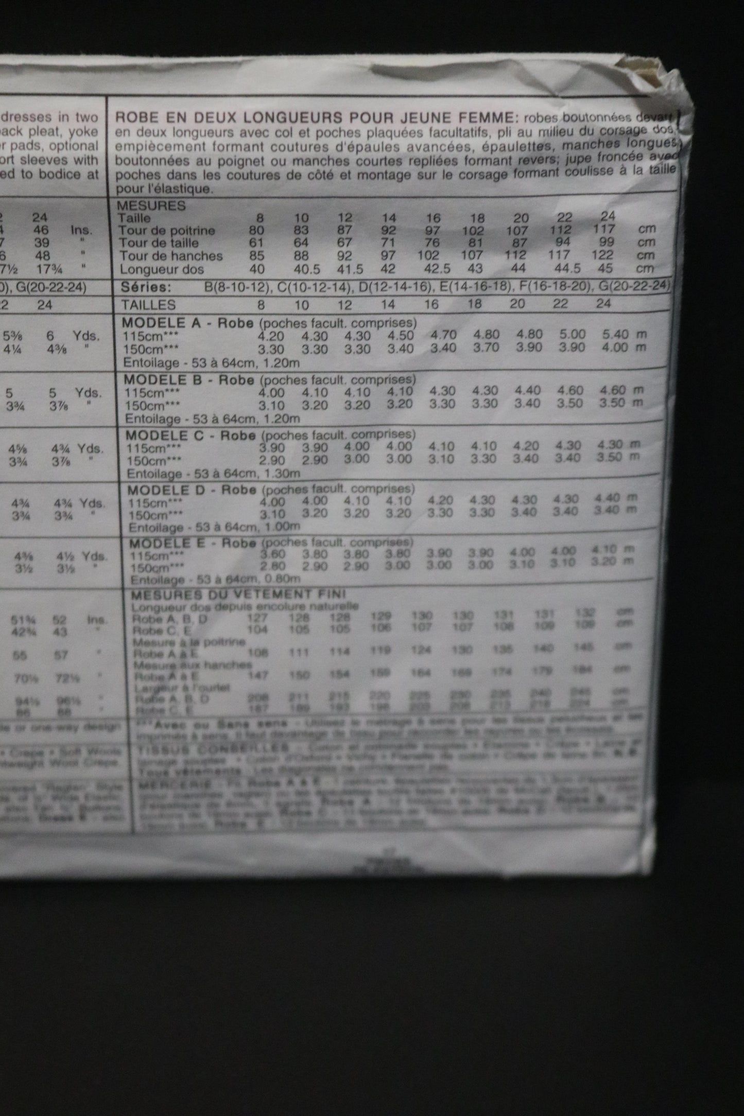 McCalls 6182 Misses Dress in Two Lengths Sewing Pattern - UNCUT - Size 14 16 18