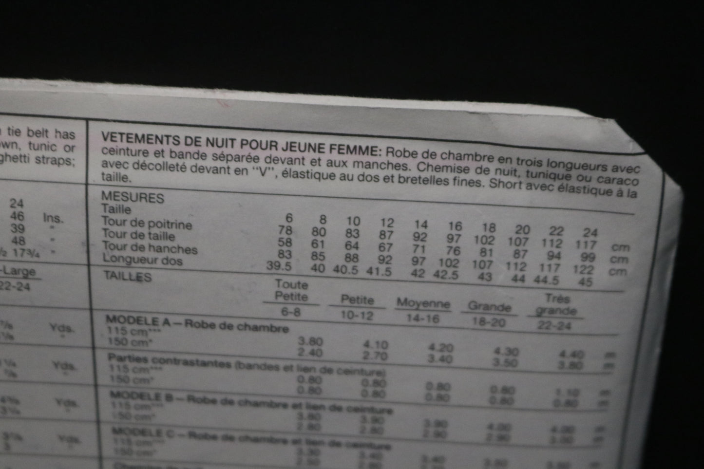 McCalls 5112 Misses Sleepwear Sewing Pattern - UNCUT - Size Small ( 10,12)