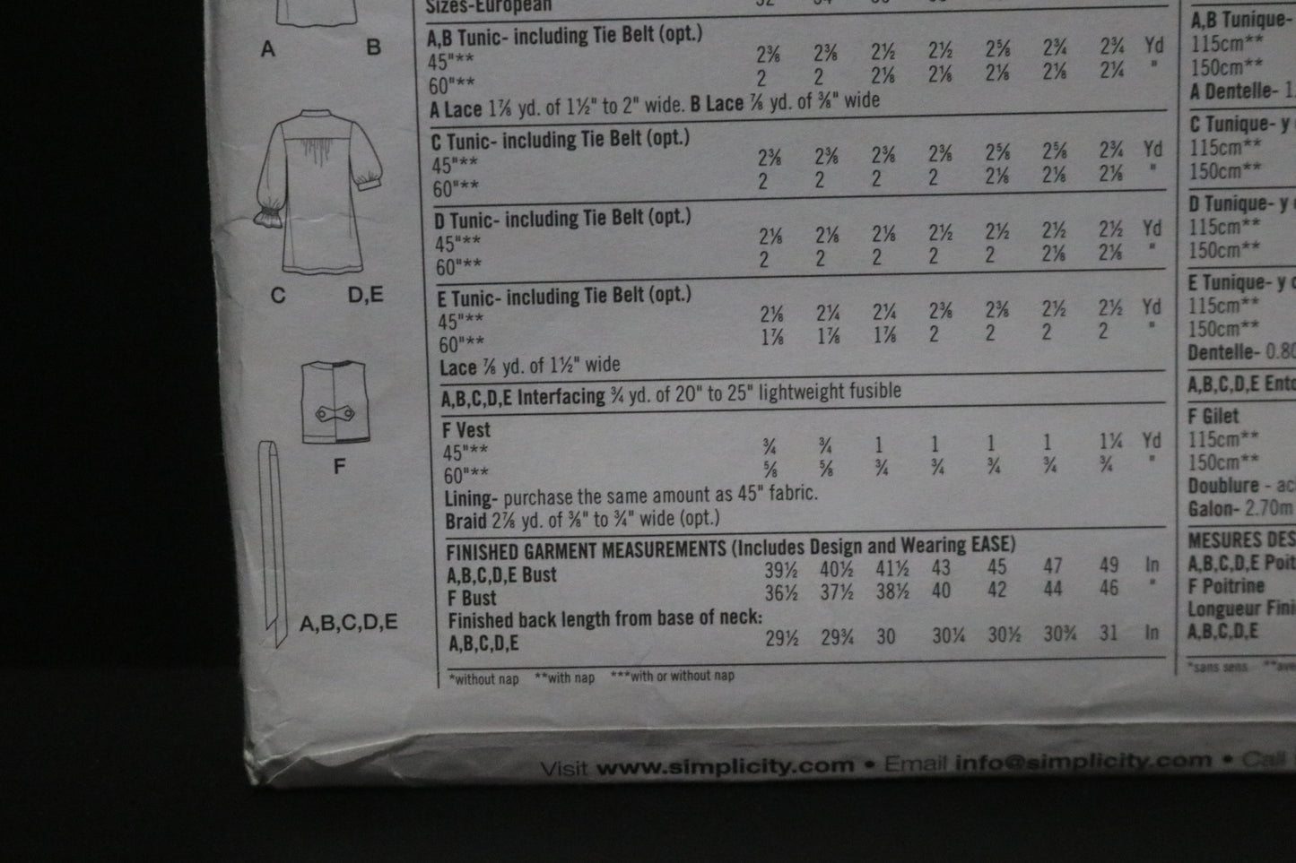 Simplicity 2310 Misses / Miss Petite Tunic Tie Belt and Vest Sewing Pattern - UNCUT - Size 6 8 10 12 14 16 18