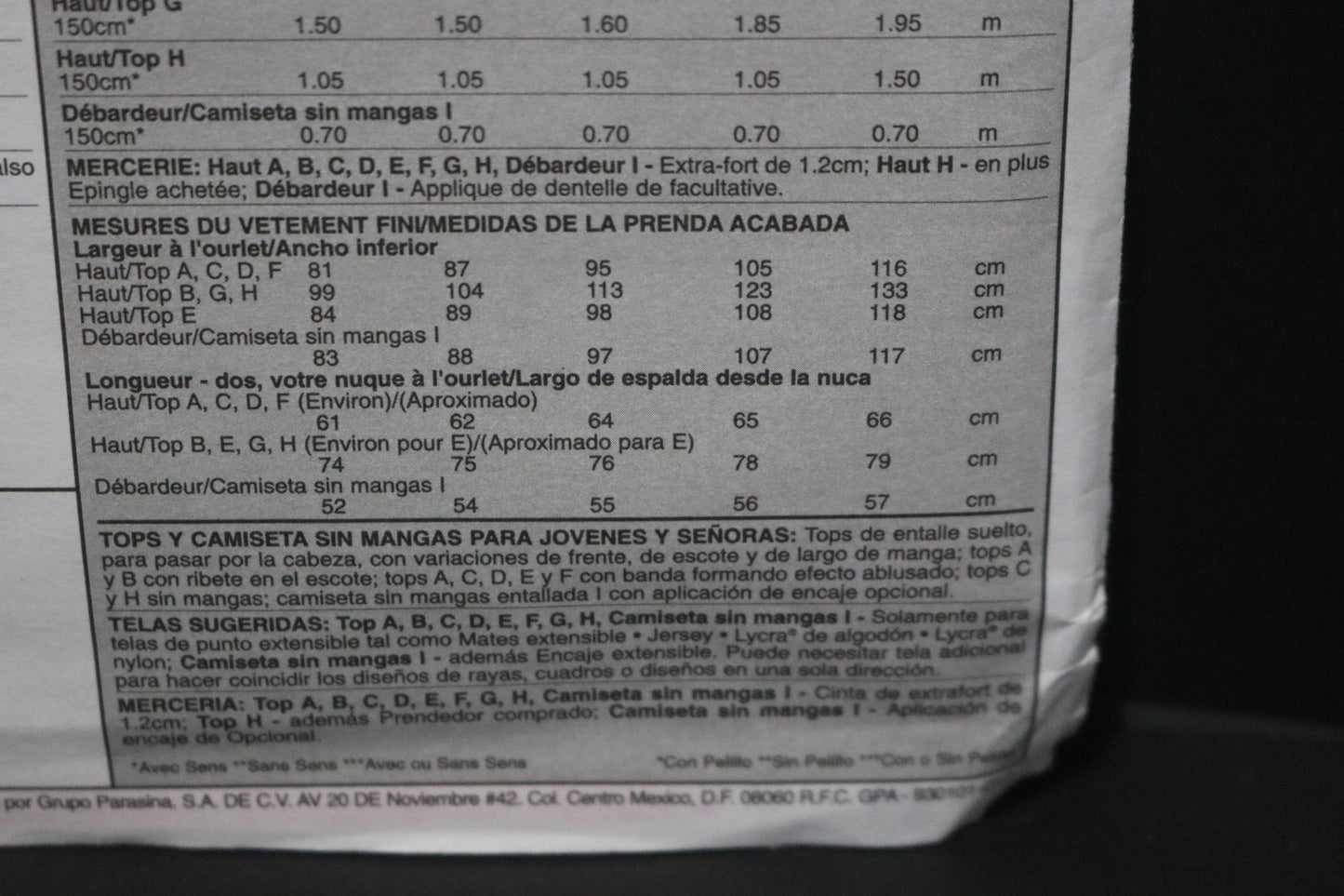 McCalls 5271 Misses Tops and Tank Top Sewing Pattern UNCUT - Size Lrg - Xlg