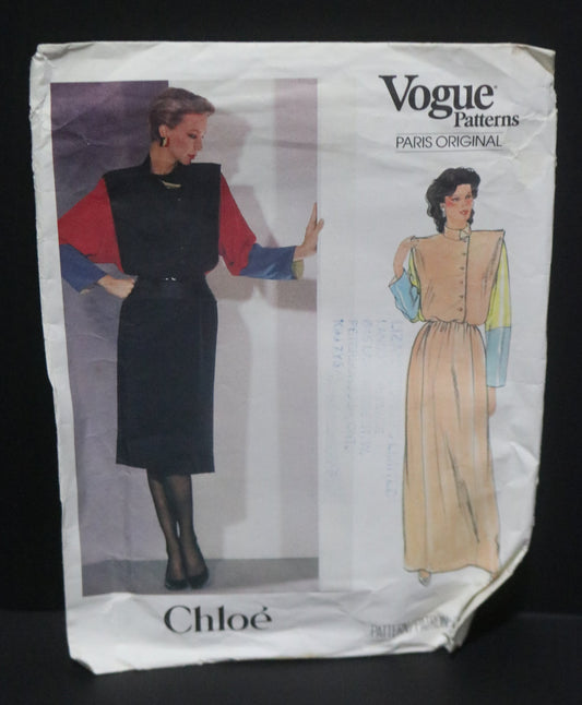 Vogue 1100 Chloe Misses Dress Sewing Pattern - UNCUT - Size 10