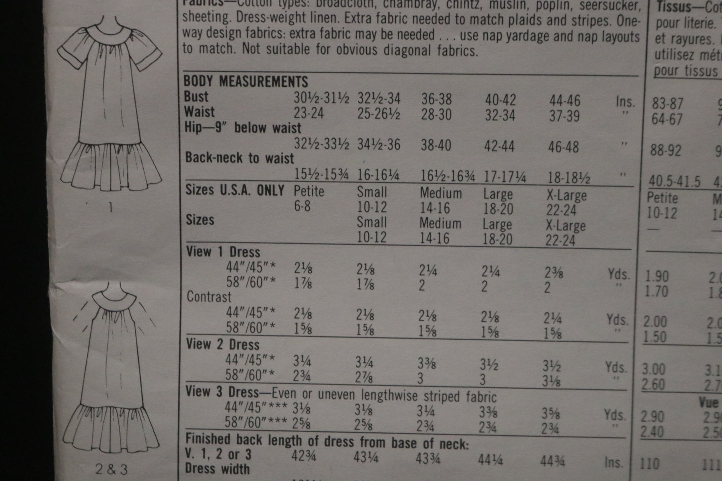 Simplicity 7481  Misses Easy to Sew Dress Sewing Pattern  UNCUT Size XL