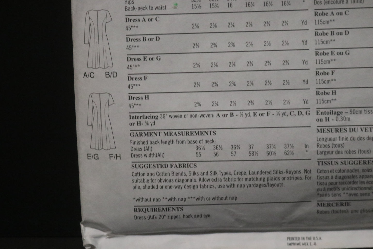 New look 6567 Misses Dresses with Neckline and Sleeve variations Sewing Pattern - UNCUT - Size 6 - 16