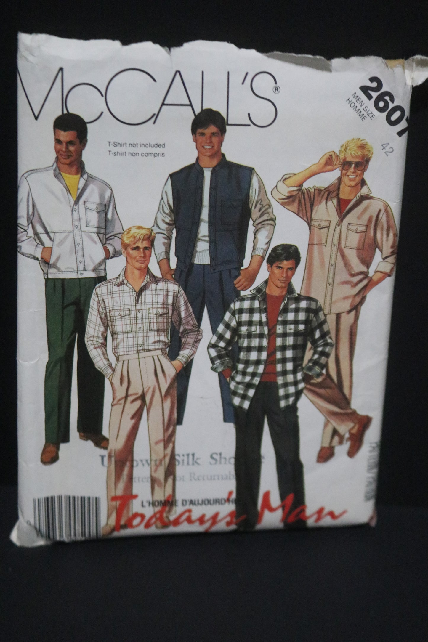 McCalls 2607 Mens Jacket Vest Shirt and Pants Sewing Pattern - UNCUT Size 42