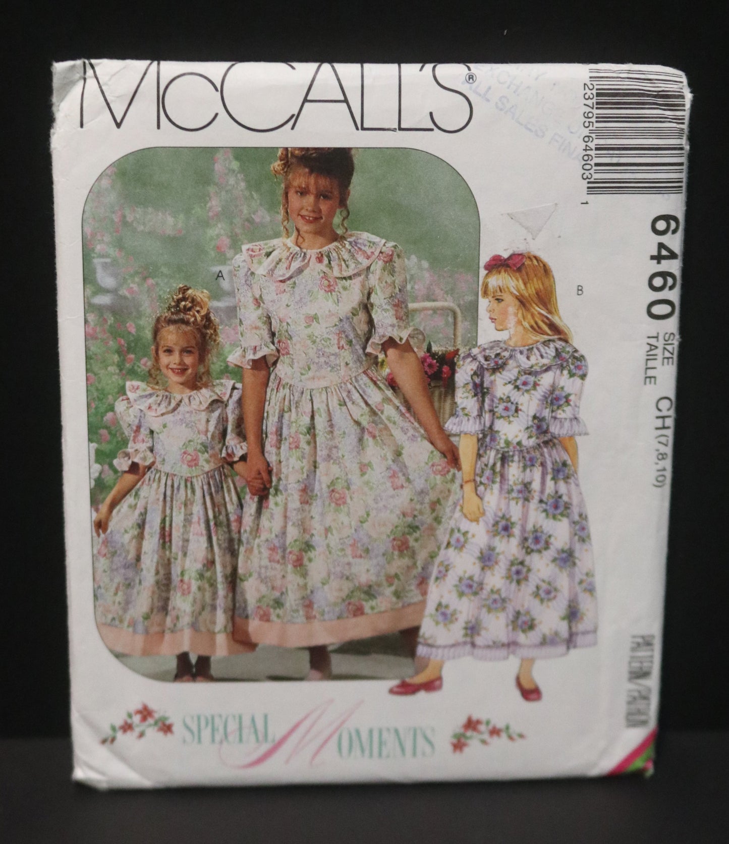McCalls 6460 Children's Girls Dress Sewing Pattern UNCUT Size 7 8 10