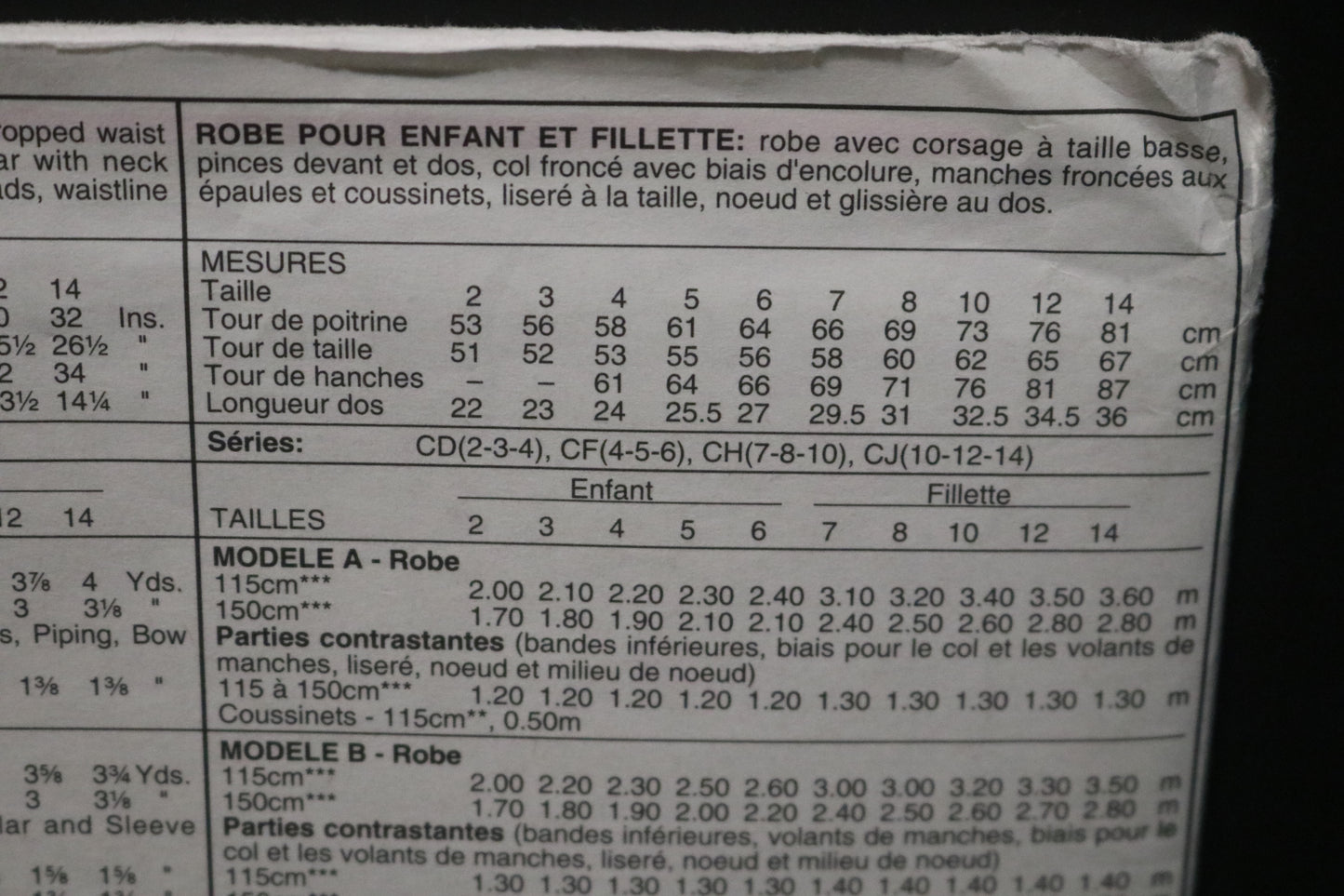 McCalls 6460 Children's Girls Dress Sewing Pattern UNCUT Size 7 8 10