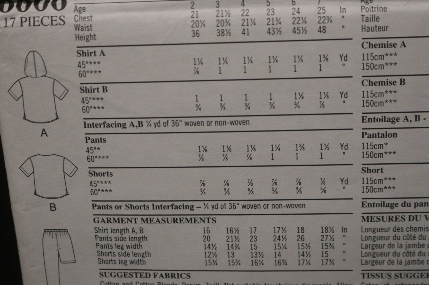 New Look 6606 Boys Top Pants and Shortd Sewing Pattern UNCUT Size 2 - 7