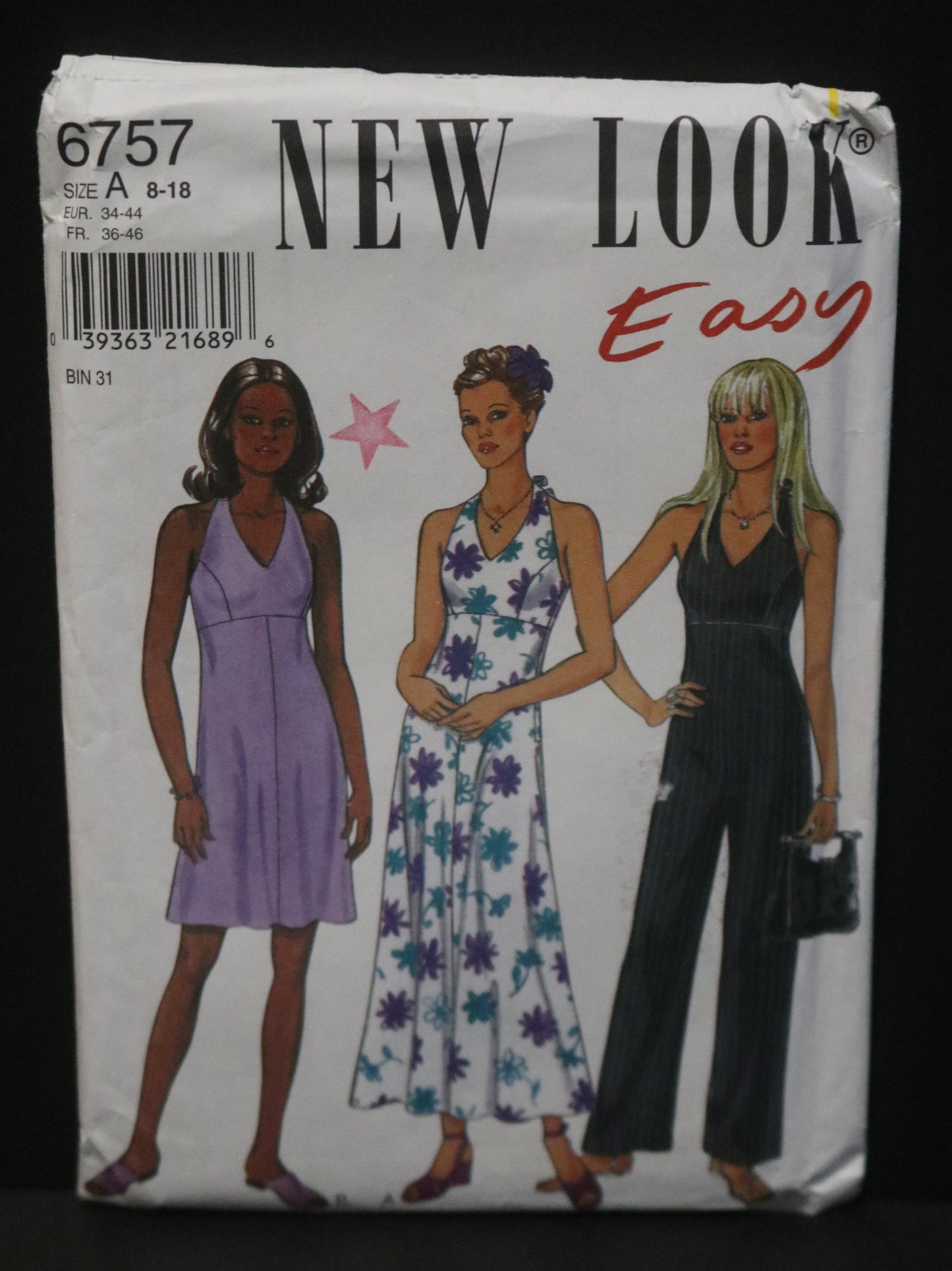 New Look 6757 Misses Dress and Jumpsuit Sewing Pattern - UNCUT - Size 8 10 12 14 16 18