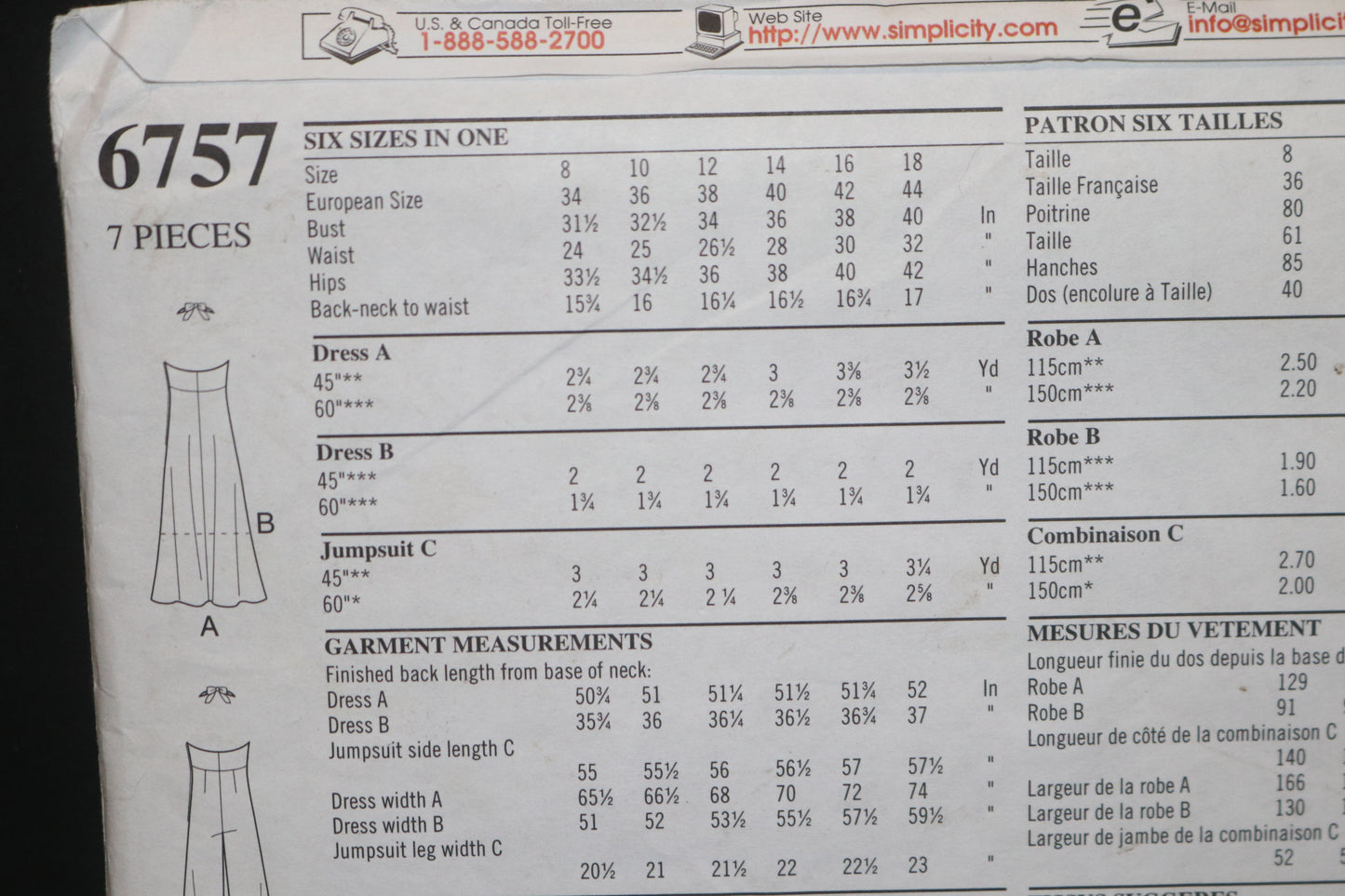 New Look 6757 Misses Dress and Jumpsuit Sewing Pattern - UNCUT - Size 8 10 12 14 16 18
