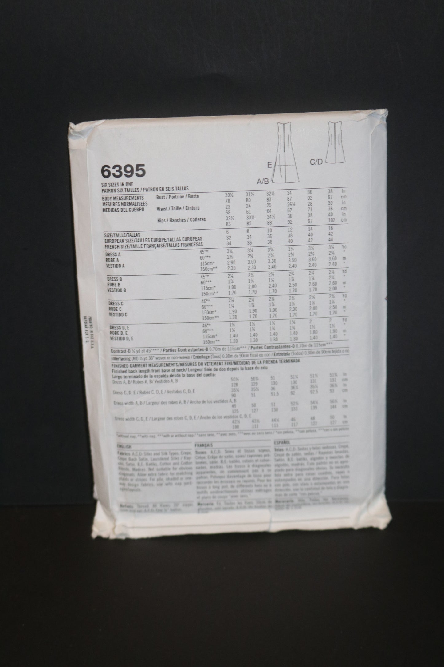 New look 6395 Misses Dress Sewing Pattern - UNCUT - Size 6 - 16