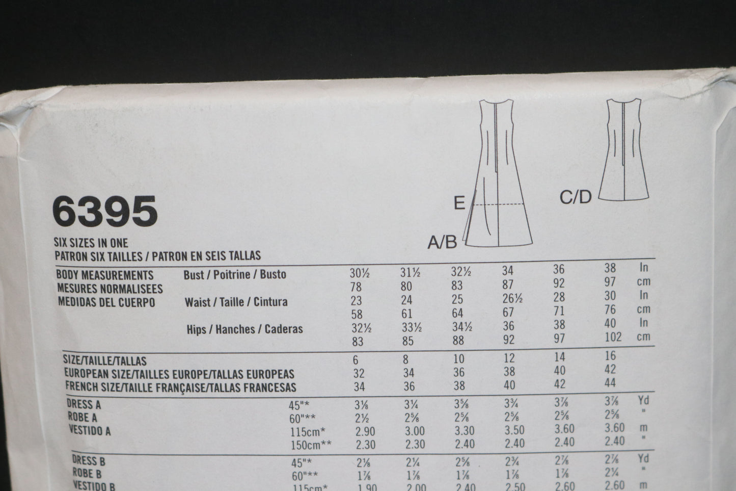 New look 6395 Misses Dress Sewing Pattern - UNCUT - Size 6 - 16